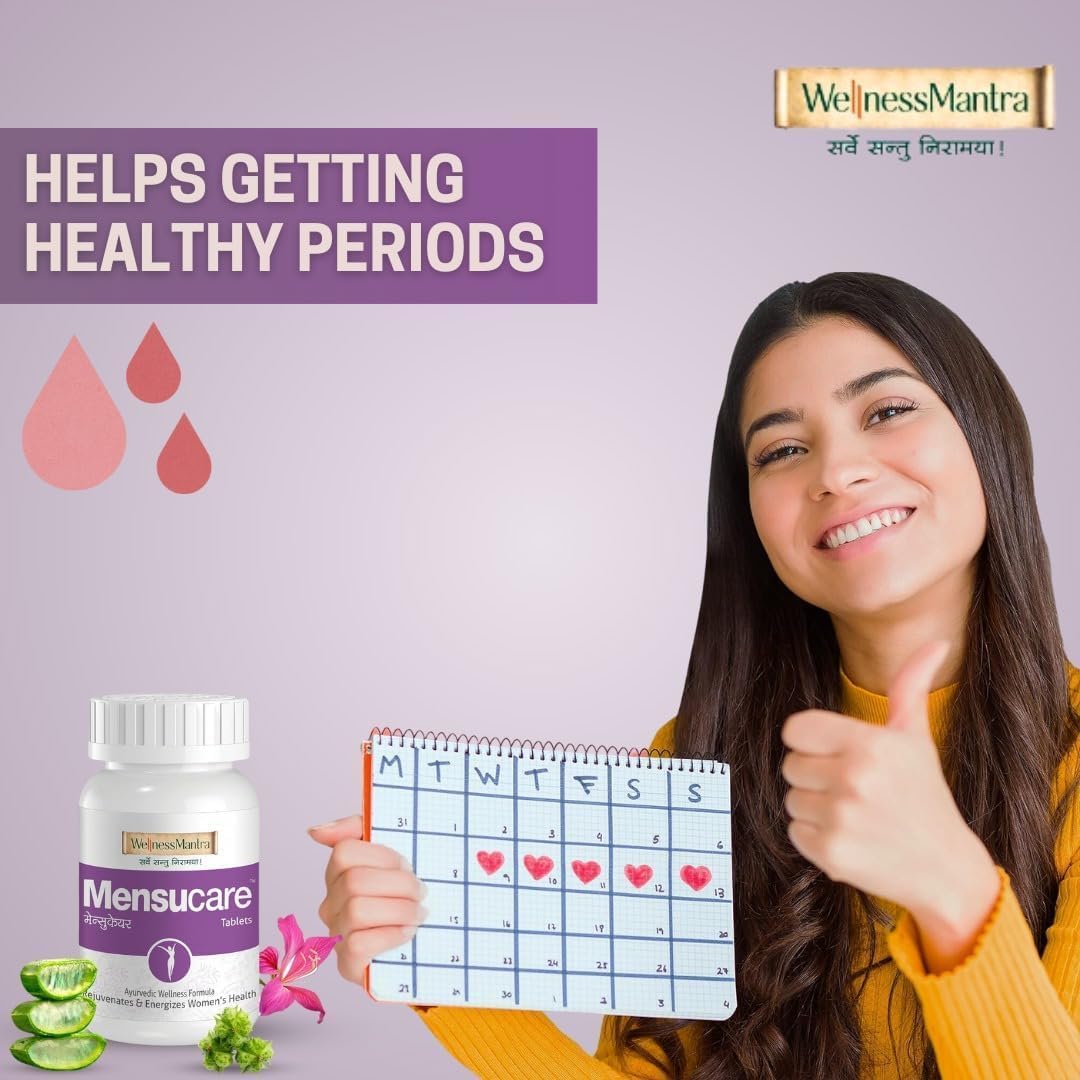 Ayurvedic Menstrual Support Tablets for Hormonal Balance & PCOD - 60 Tablets
