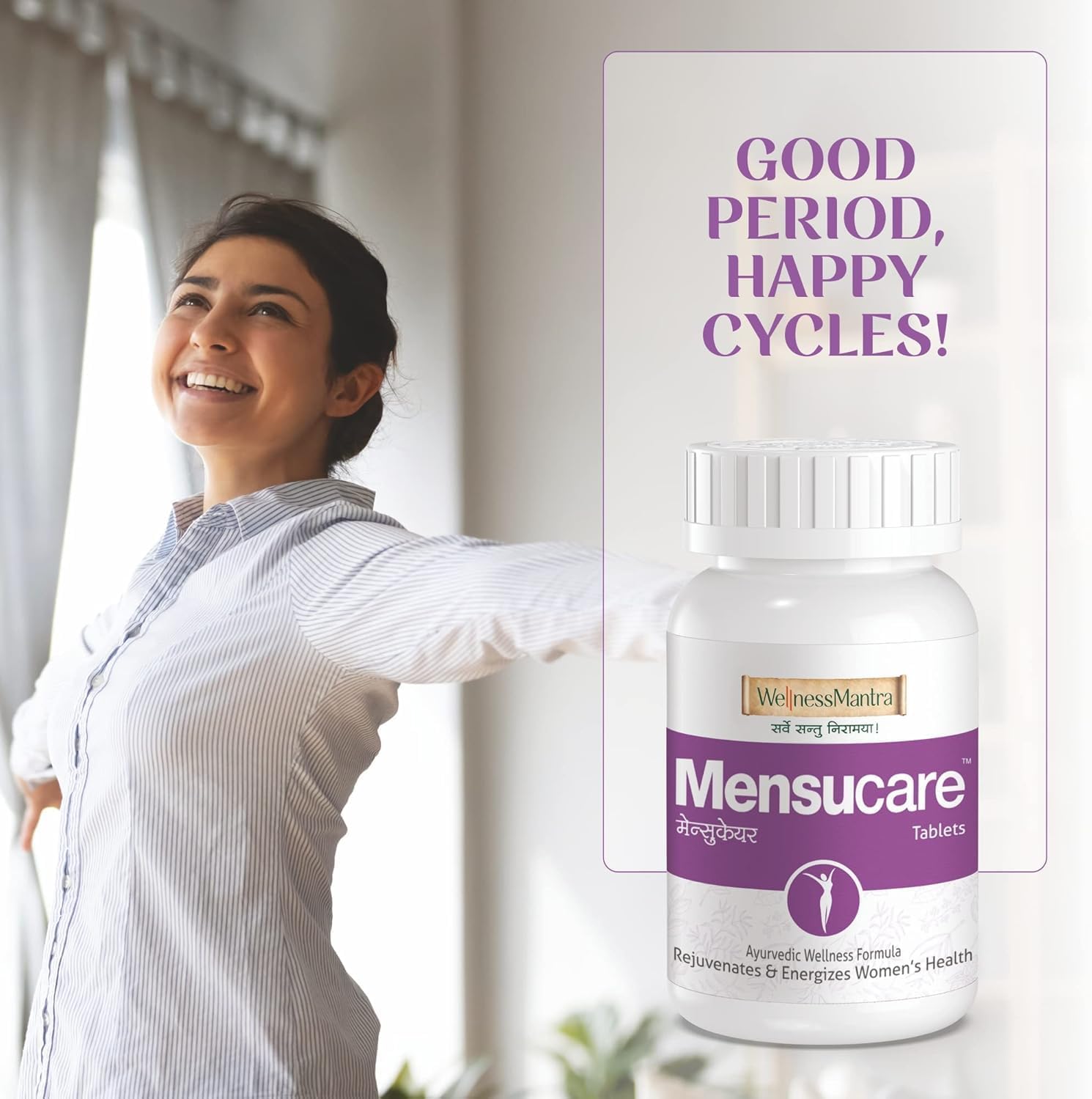 Ayurvedic Menstrual Support Tablets for Hormonal Balance & PCOD - 60 Tablets
