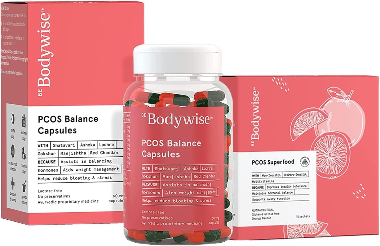 Ayurvedic PCOS Management Kit: 60-Day Pack Capsules & 15 Inositol Sachets - Manage Irregular Periods & Hormonal Imbalance