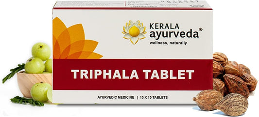 Ayurvedic Triphala Digestion Supplement Tablets - 100 Count for Gut Health & Metabolism Boost - Amla & Baheda Formula for Constipation Relief & Bowel Regulation