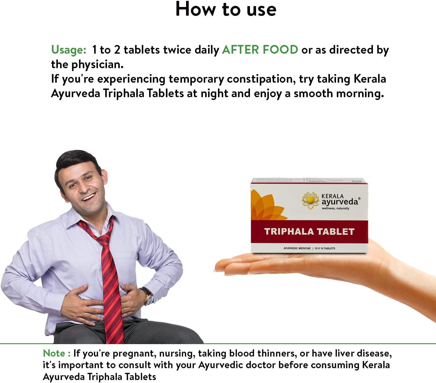 Ayurvedic Triphala Digestion Supplement Tablets - 100 Count for Gut Health & Metabolism Boost - Amla & Baheda Formula for Constipation Relief & Bowel Regulation