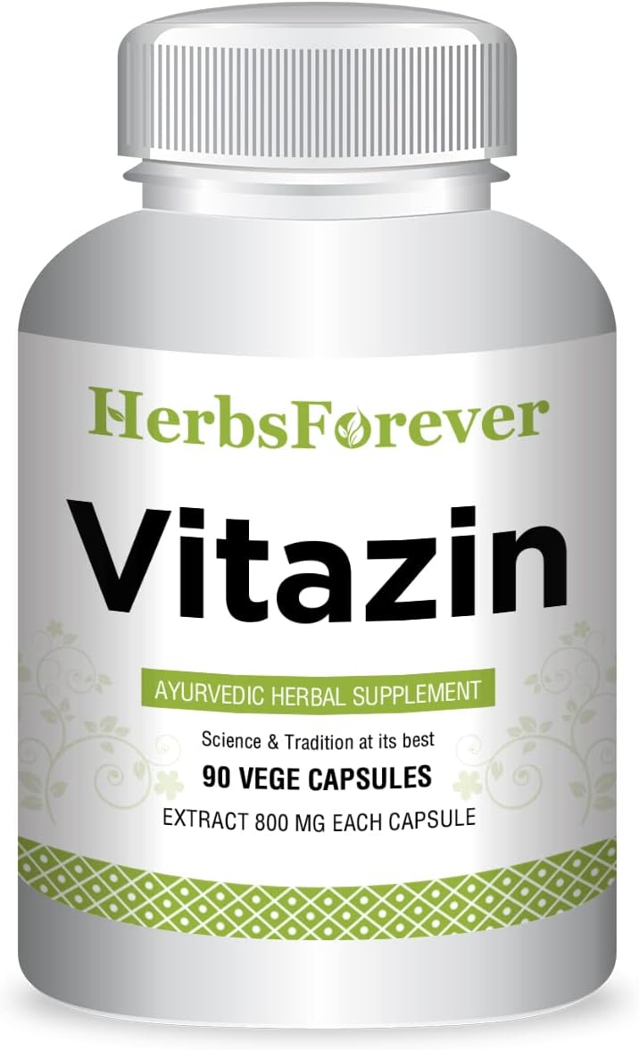 Ayurvedic Vitazin Capsules for Energy, Strength & Performance - 90 Vege Capsules 800mg