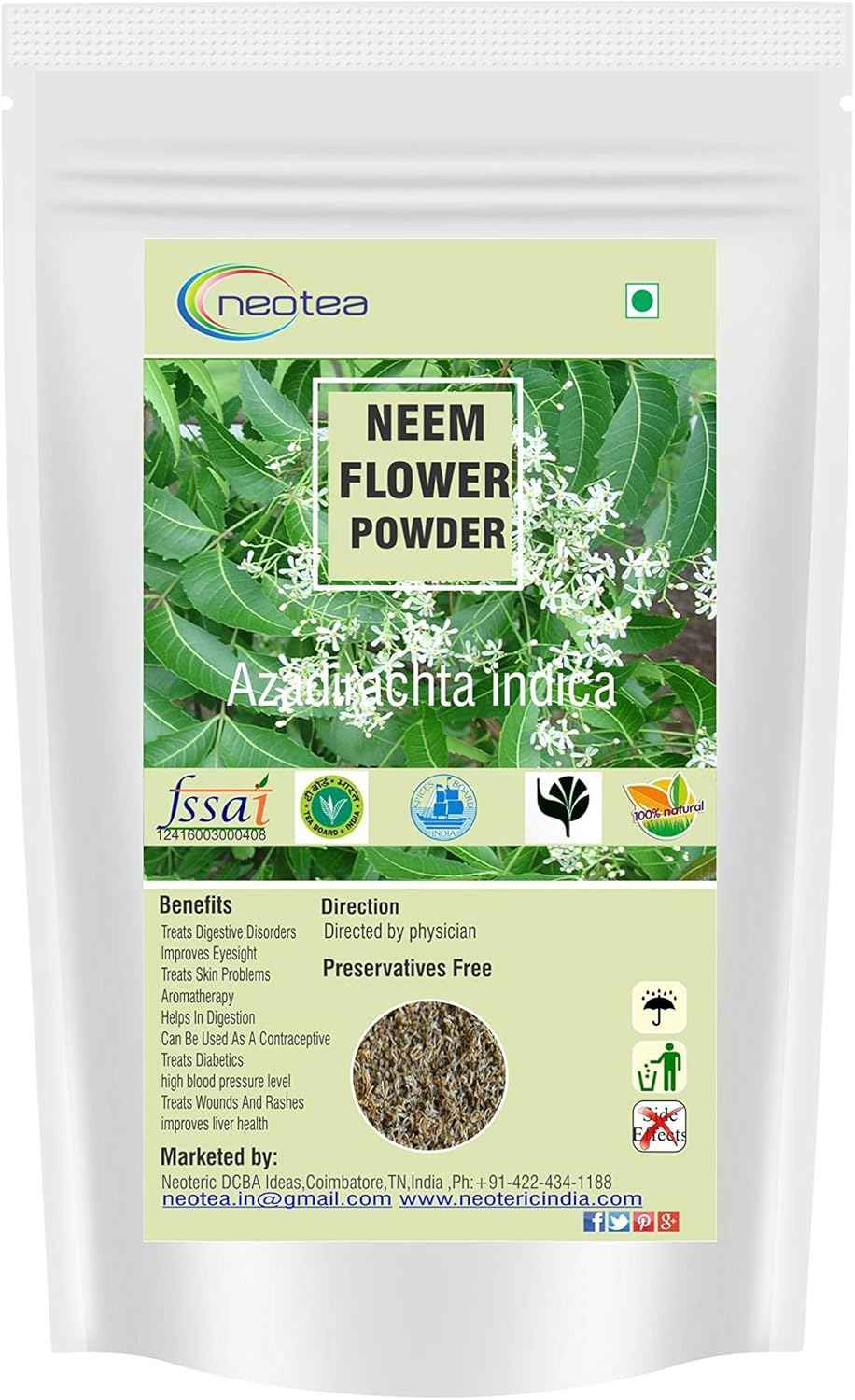 Azadirachta Indica Neem Flower Powder Veppam Poo 200 GM | Neem Flower(Veppam) Powder | Pure & Herbal (Neem) Pushpam Poo | Premium & Organic Indian Lilac Flower Poo