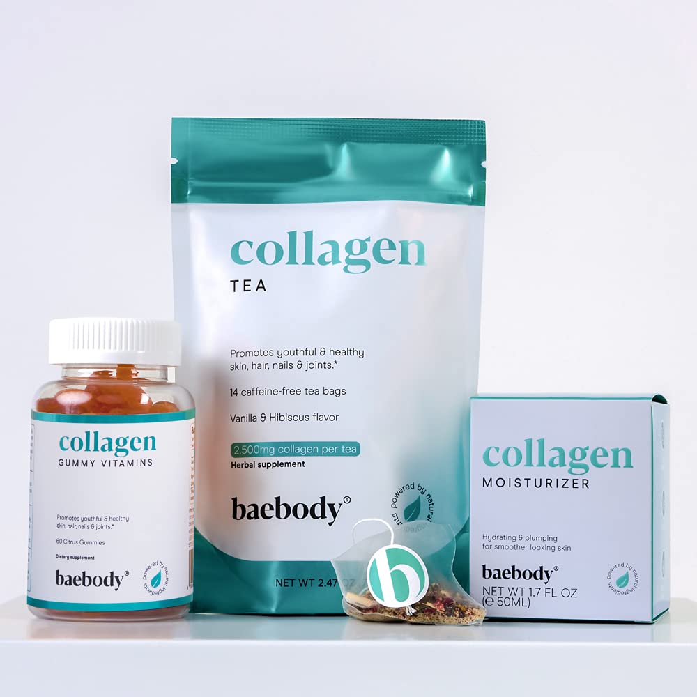 Baebody Baetea Beauty Booster Tea with 2,500mg Peptides for Healthy Skin, Hair, and Nails
