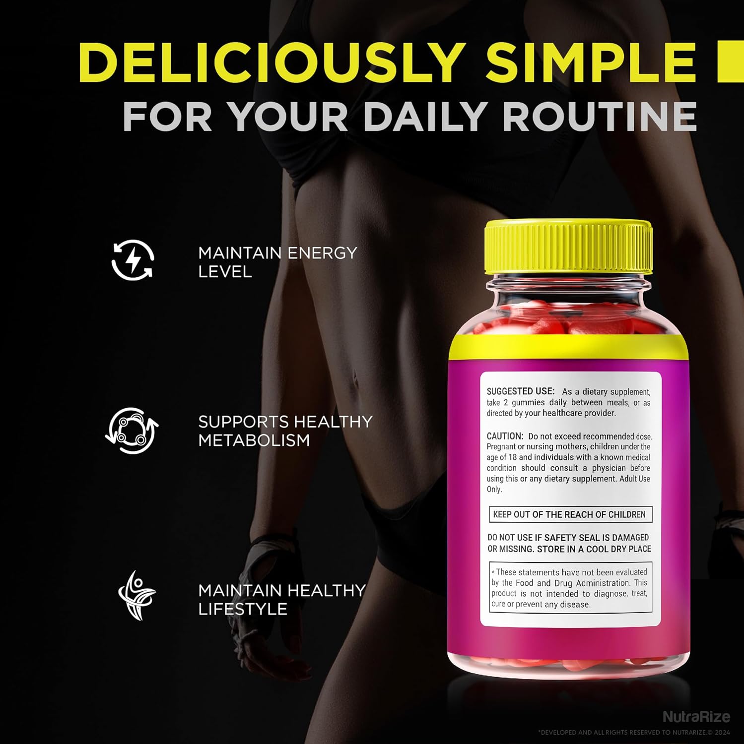 Baja Slim Keto Gummies with Apple Cider Vinegar - 3 Pack, Natural ACV Gummy Supplement - 180 Gummies