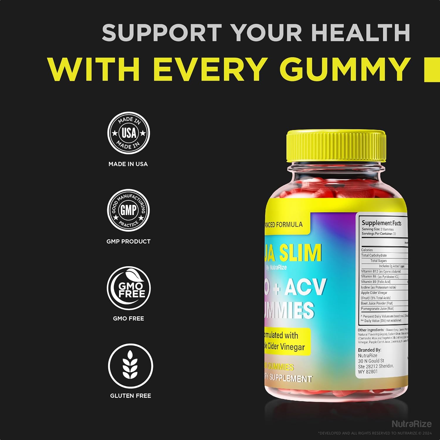 Baja Slim Keto Gummies with Apple Cider Vinegar - 3 Pack, Natural ACV Gummy Supplement - 180 Gummies
