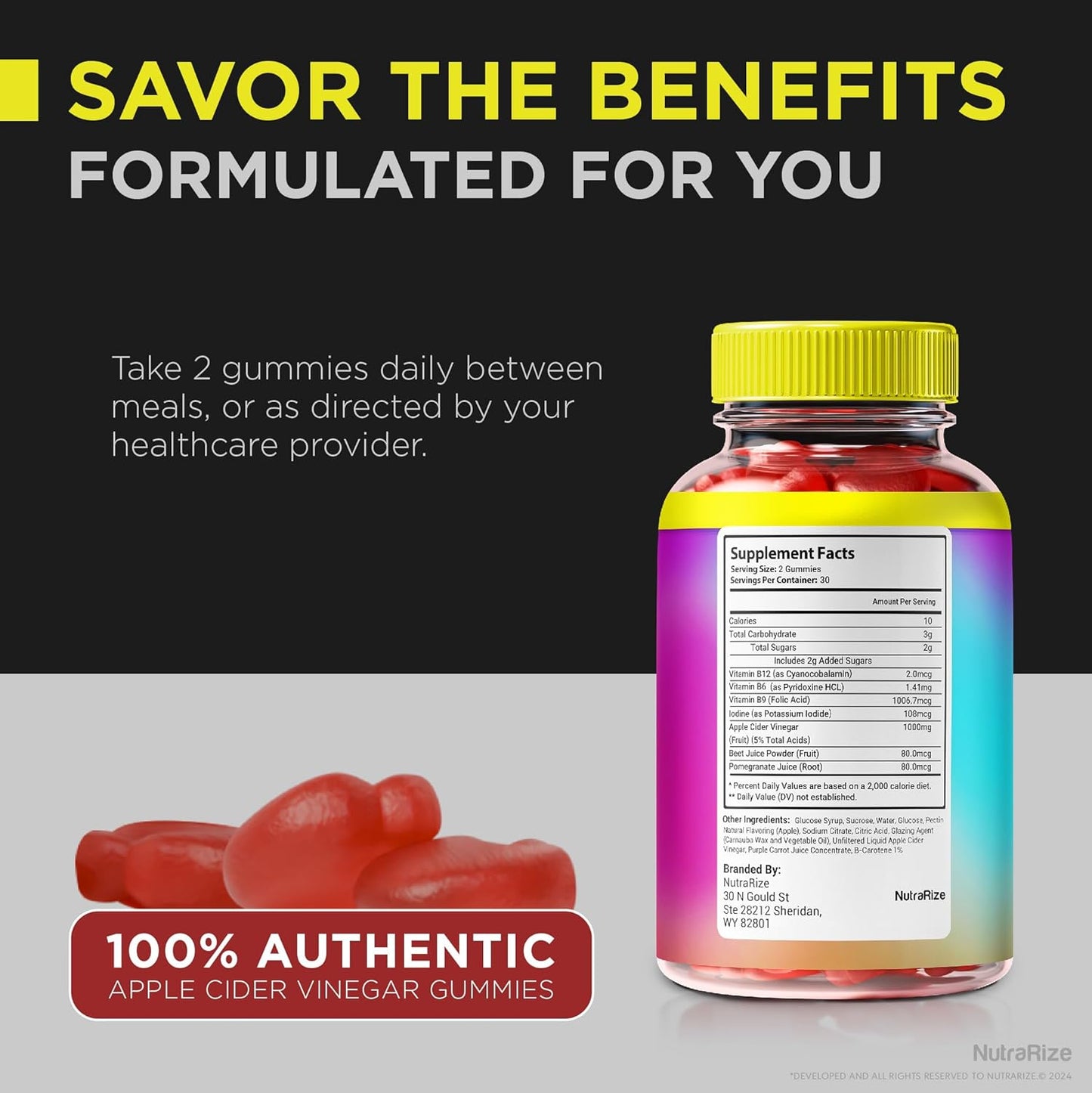 Baja Slim Keto Gummies with Apple Cider Vinegar - 3 Pack, Natural ACV Gummy Supplement - 180 Gummies