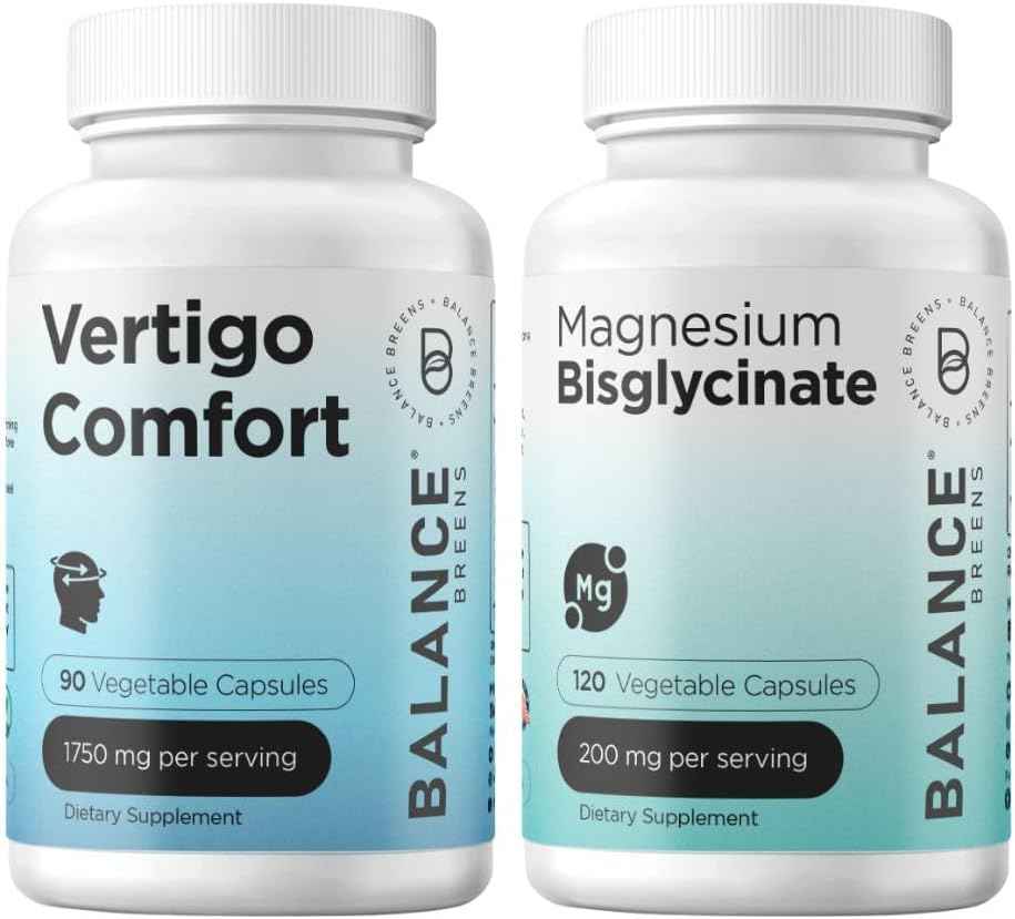 Balance Breens Vertigo Relief 1750mg + Magnesium 200mg Supplement Combo