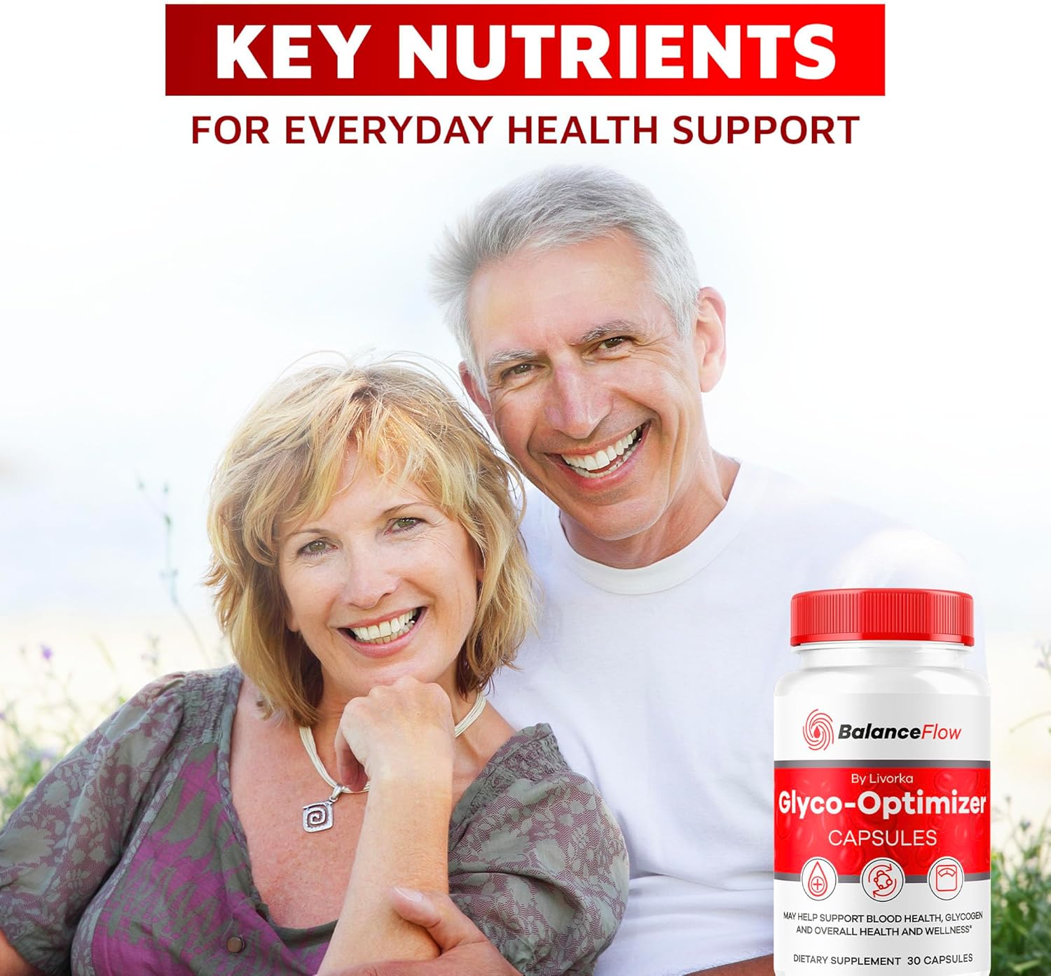 Balance Flow Glyco Optimizer Capsules - Advanced Blood Support Formula, 30 Capsules