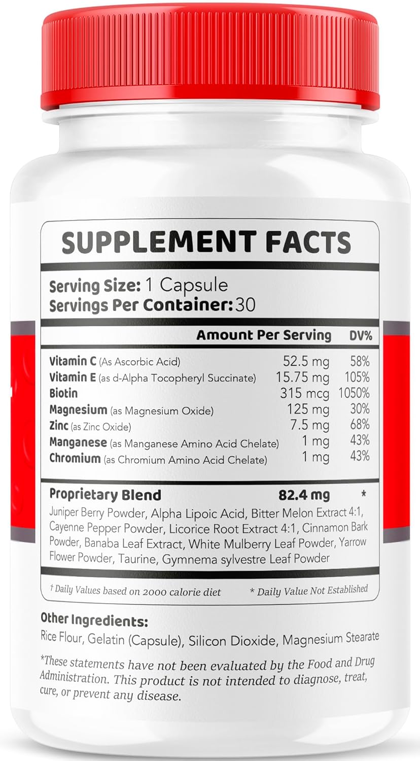 Balance Flow Glyco Optimizer Capsules - Advanced Blood Support Formula, 30 Capsules