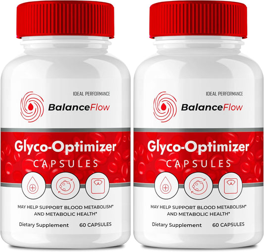 Balance Flow Glyco Optimizer Supplement Capsules - Maximum Strength Health & Wellness Support (2 Pack)