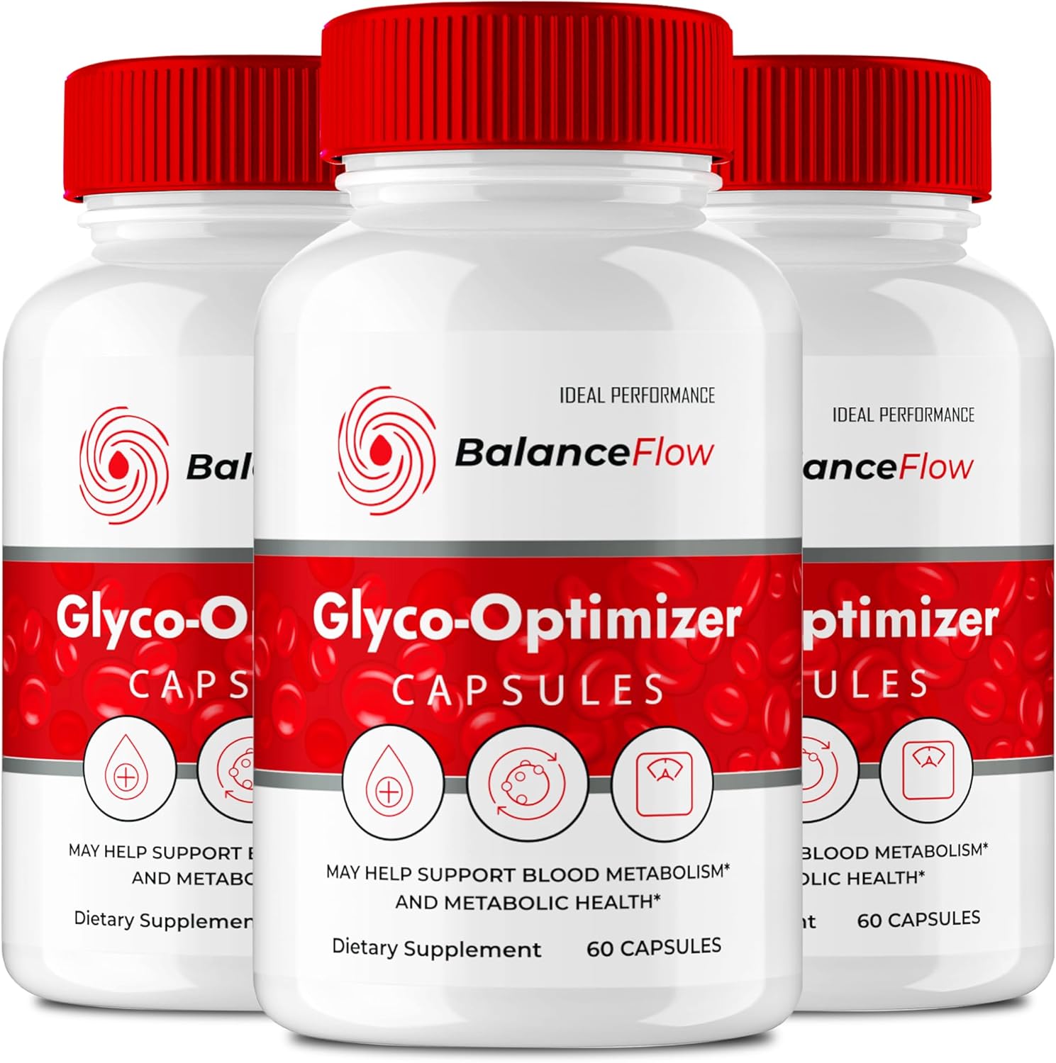 BalanceFlow Glyco Optimizer Supplement Capsules - Maximum Strength All Natural Formula for Health & Wellness Support (3 Pack)