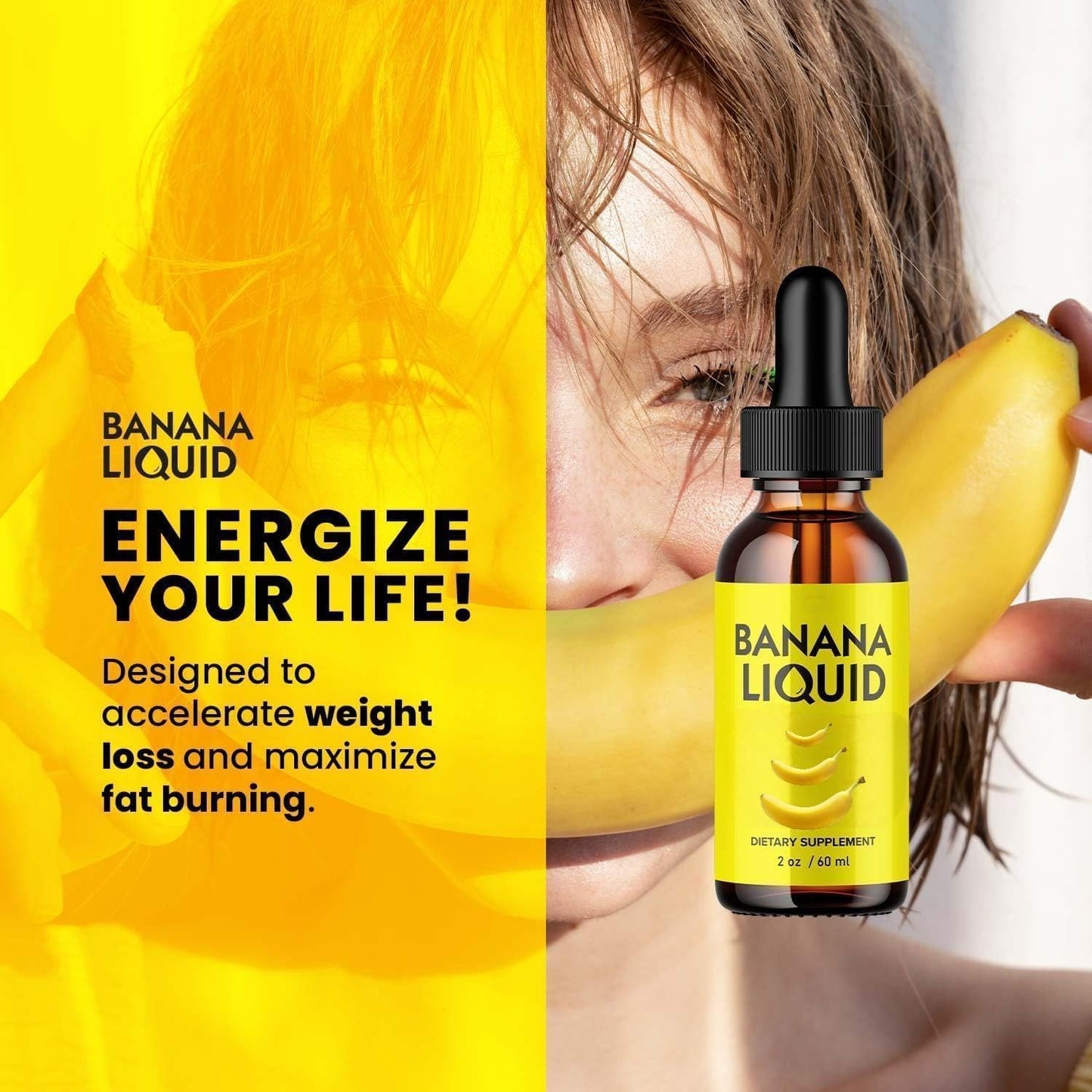 Banana Extract Liquid Supplement for Women's Gut Health - 60ml Original Formula (1 Pack)