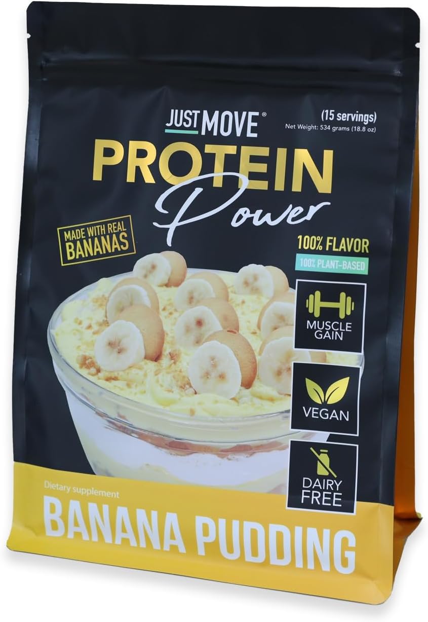 Banana Pudding Protein Powder - Vegan, Organic, Dairy Free, Soy Free, Gluten Free, Keto-Friendly, Peanut Free, 20g Protein, Low Carb, Non-GMO - 16.5 oz