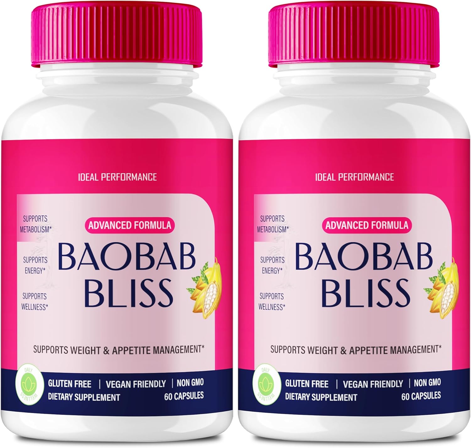 Baobab Bliss Keto Capsules - Advanced All Natural Formula for Maximum Performance (2 Pack)