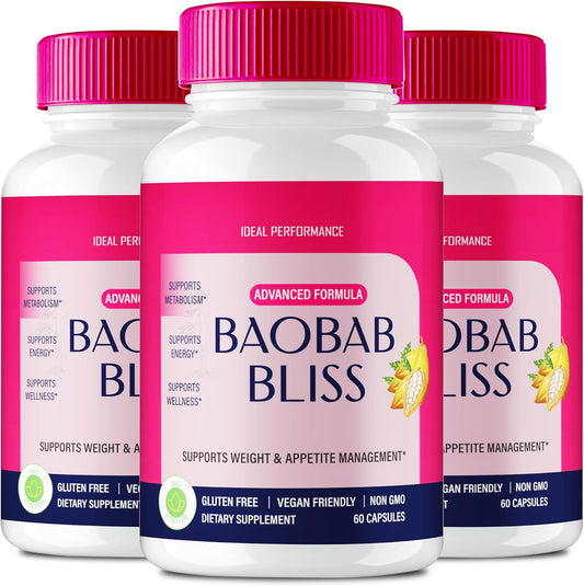 Baobab Bliss Keto Capsules - Advanced All Natural Formula for Maximum Strength (3 Pack)
