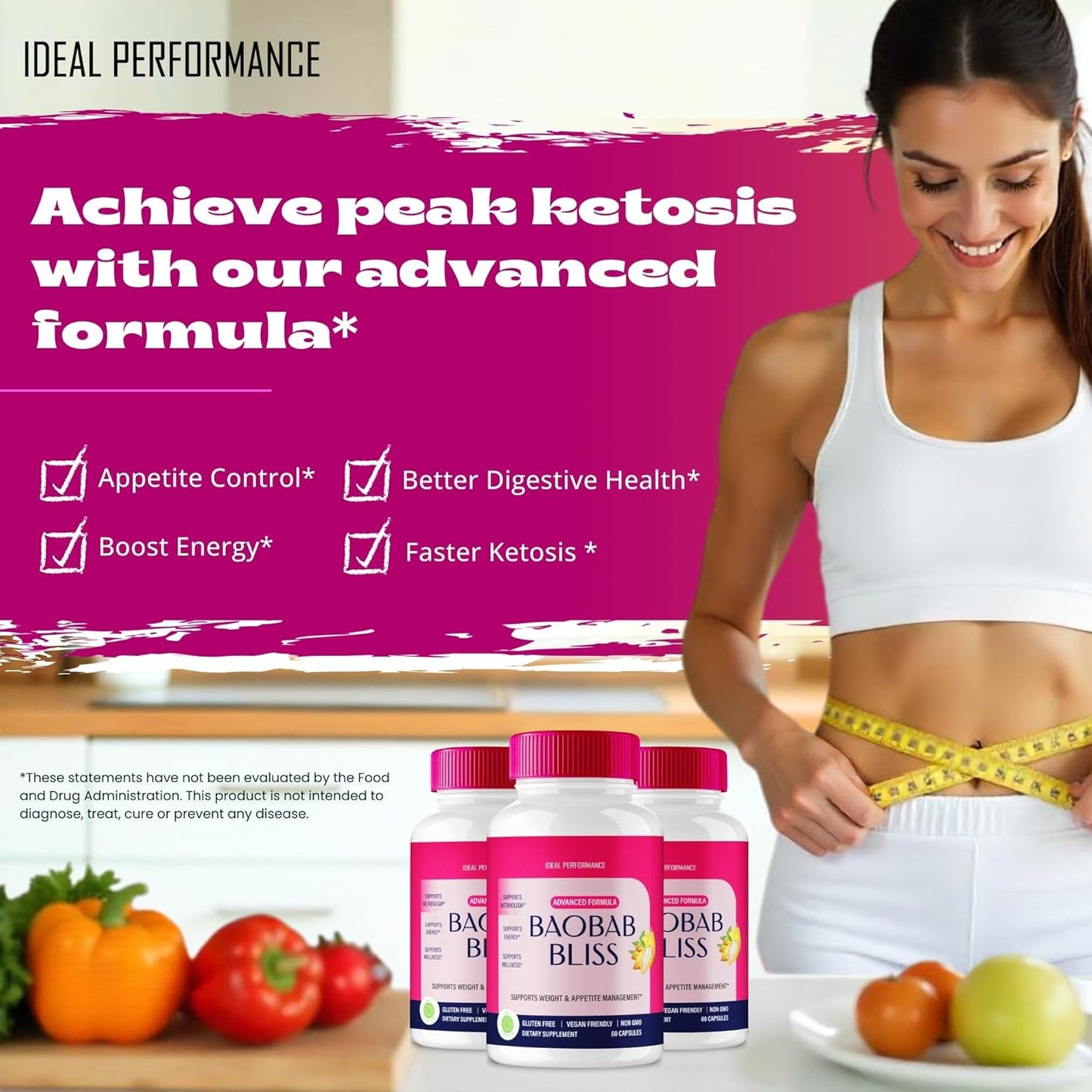 Baobab Bliss Keto Capsules - Advanced All Natural Formula for Maximum Performance (2 Pack)