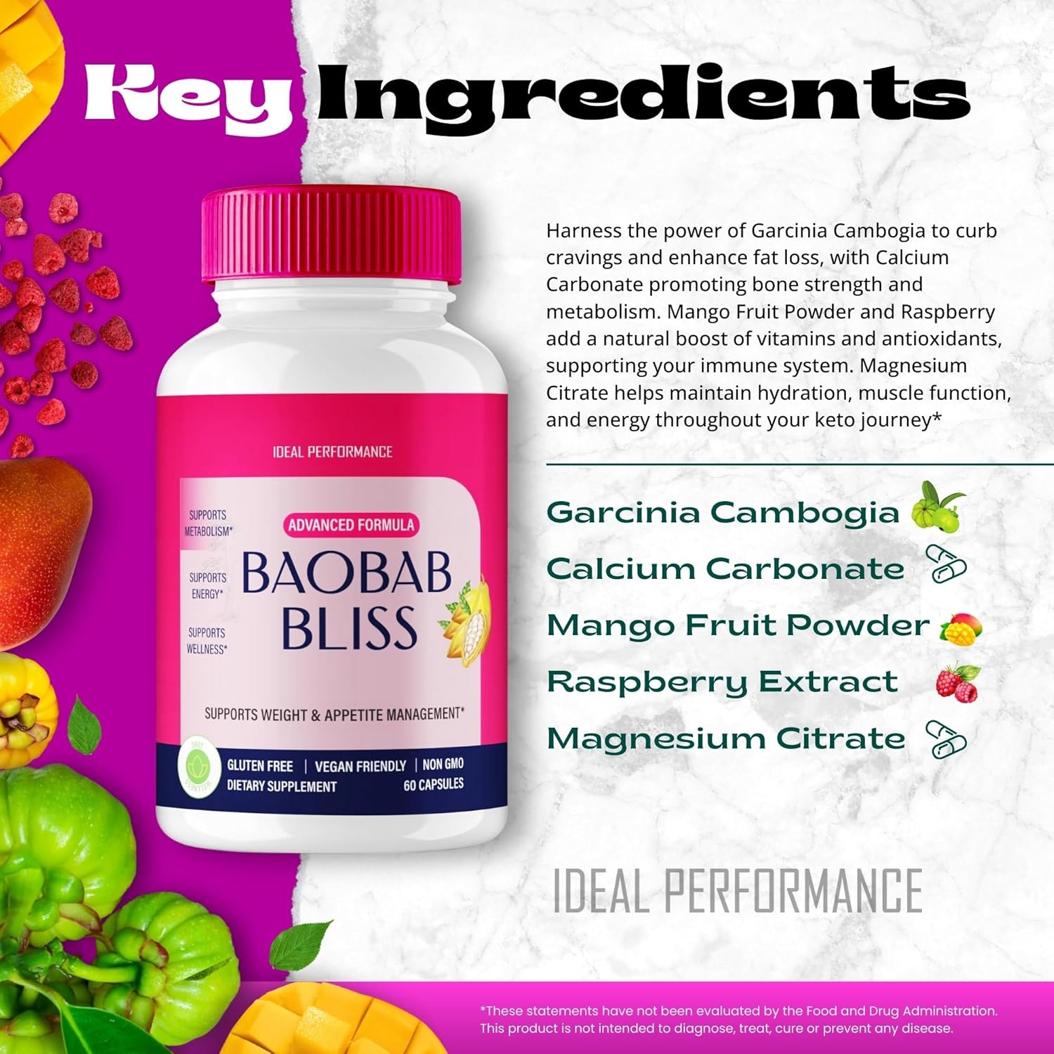 Baobab Bliss Keto Capsules - Advanced All Natural Formula for Maximum Strength (3 Pack)
