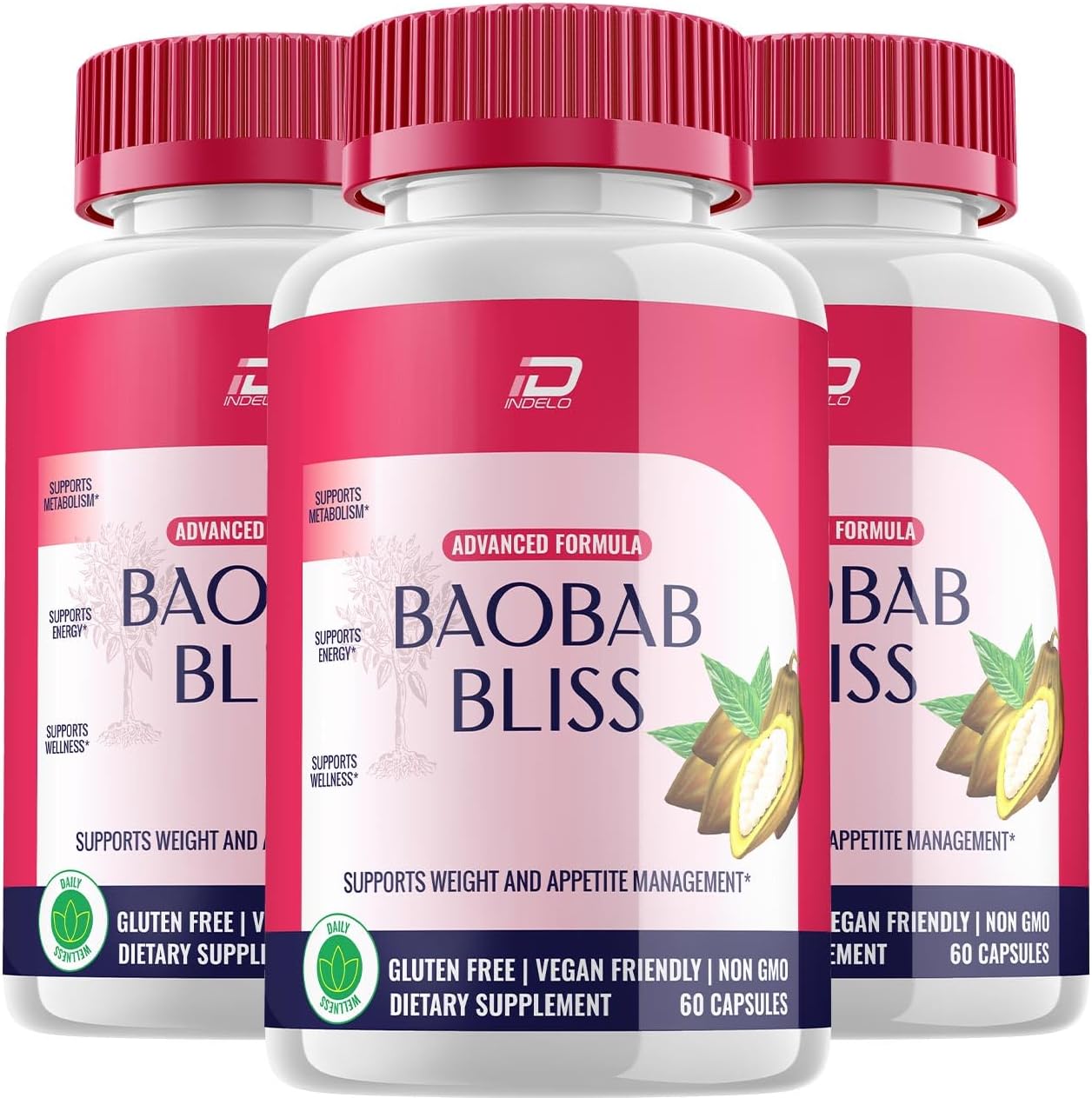 BaobabBliss Keto Capsules - Advanced Formula for Maximum Strength (3 Pack - 180 Capsules)