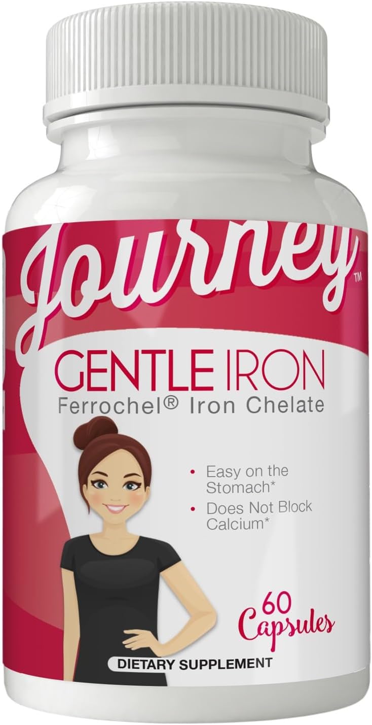 Bariatric Eating Journey 30mg Ferrochel Iron Capsules - Gentle Chelated Formula (60 Count)