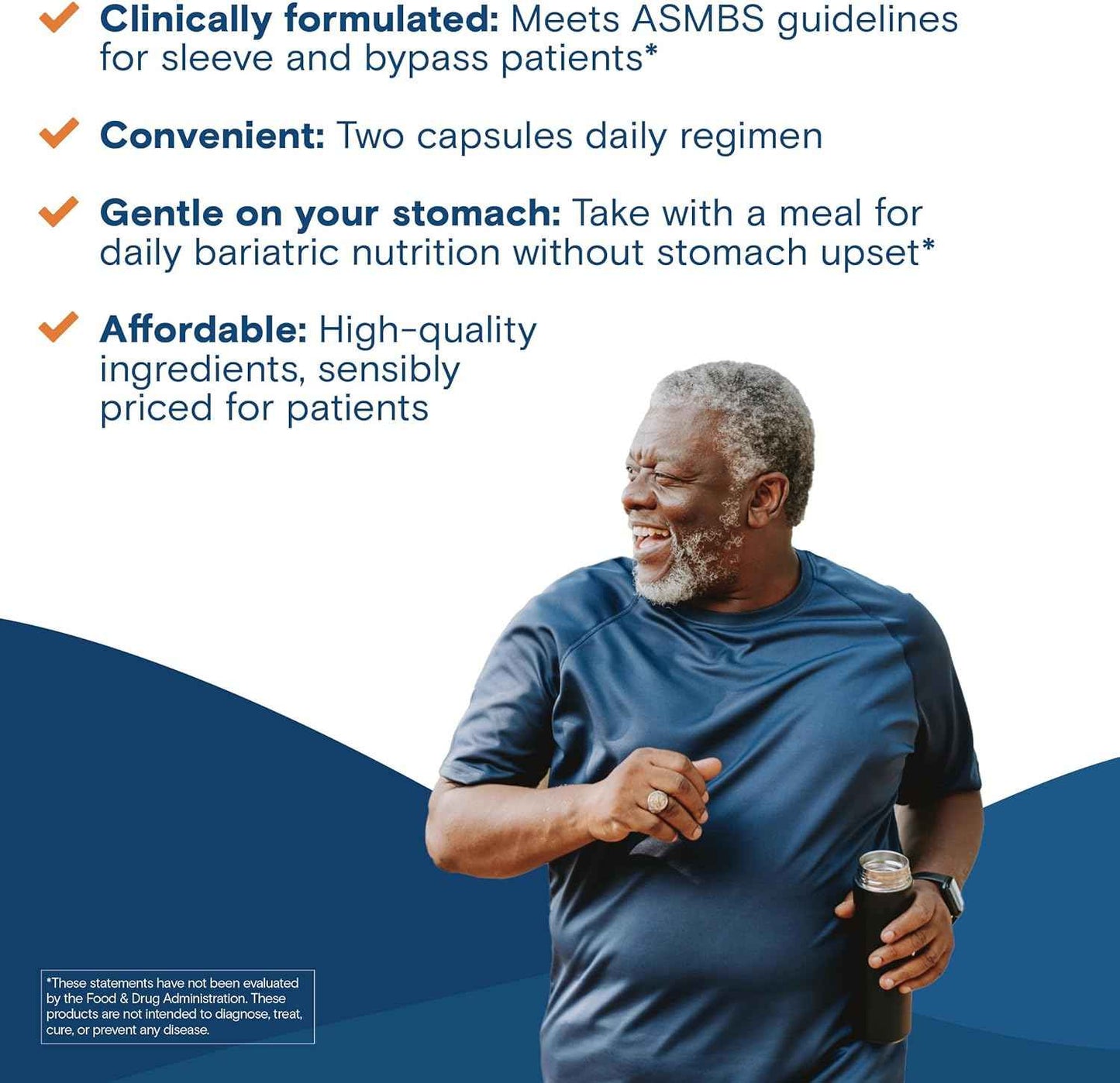 Bariatric Fusion Bariatric Multivitamin Without Iron | Post Bariatric Surgery Patients | Iron Free Bariatric Vitamin for Gastric Bypass and Sleeve Gastrectomy | 60 Capsules | 1 Month Supply