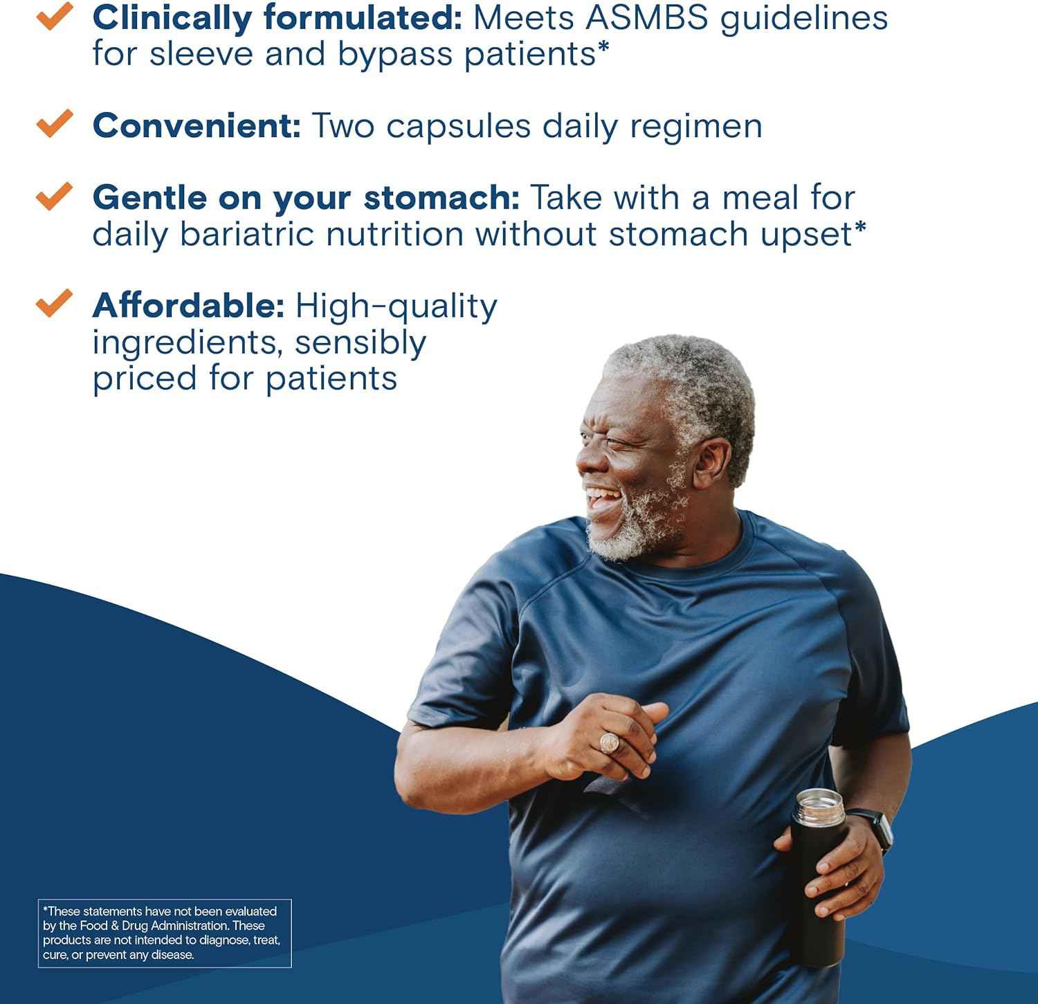 Bariatric Fusion Bariatric Multivitamin Without Iron | Post Bariatric Surgery Patients | Iron Free Bariatric Vitamin for Gastric Bypass and Sleeve Gastrectomy | 60 Capsules | 1 Month Supply