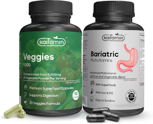 Bariatric Multivitamin with Iron and Superfood Capsules Bundle - 2 Months Supply