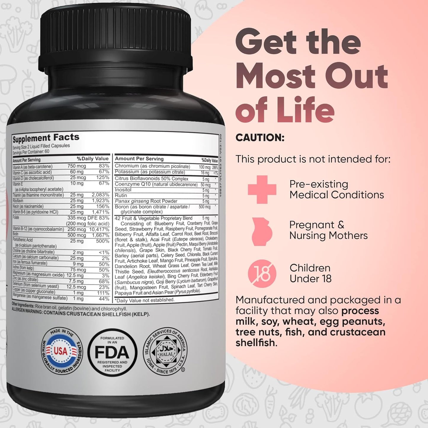 Bariatric Multivitamin with Iron and Superfood Capsules Bundle - 2 Months Supply