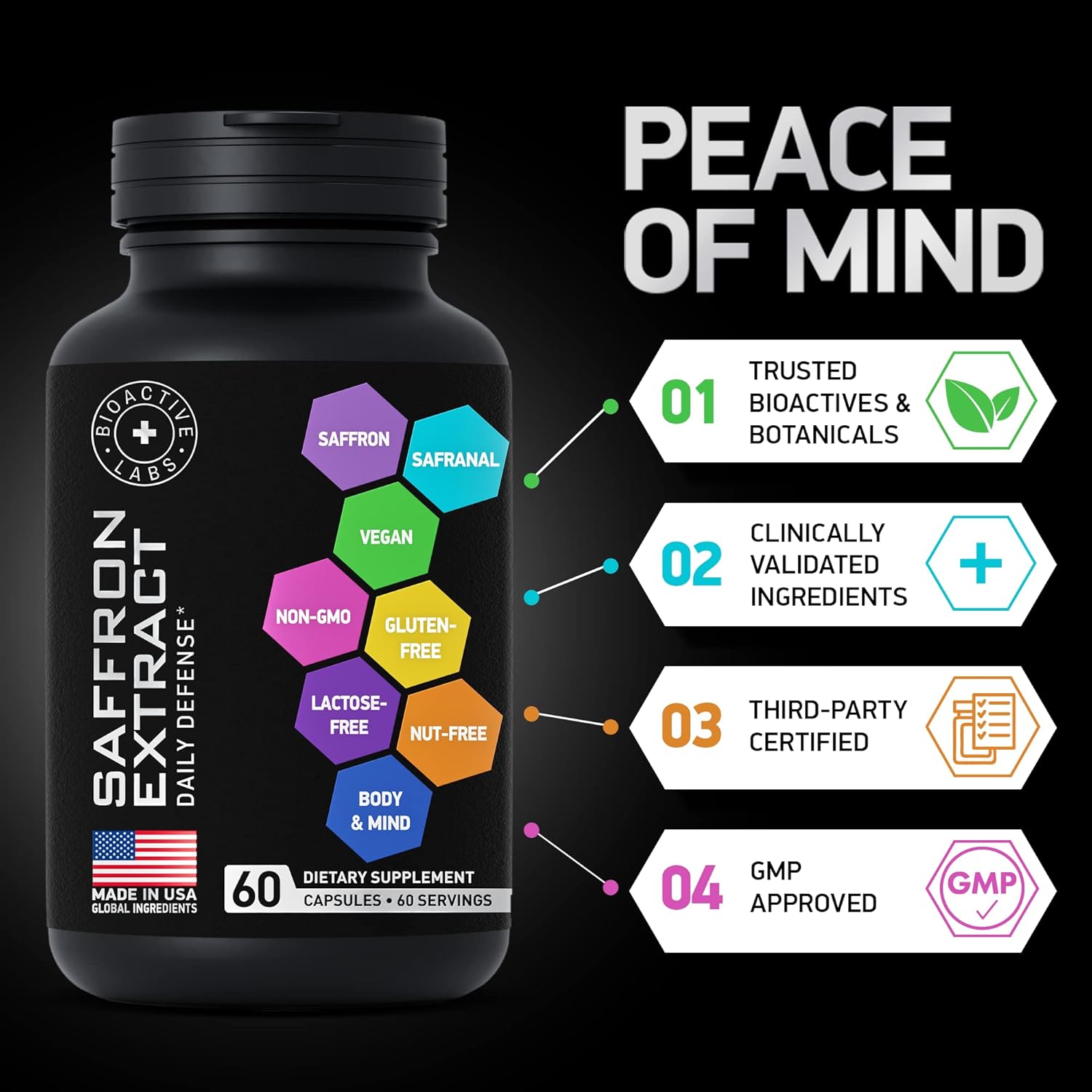 Beauty & Energy Support Bundle: Liquid Collagen, Ashwagandha & Saffron Extract Capsules by BIOACTIVE LABS