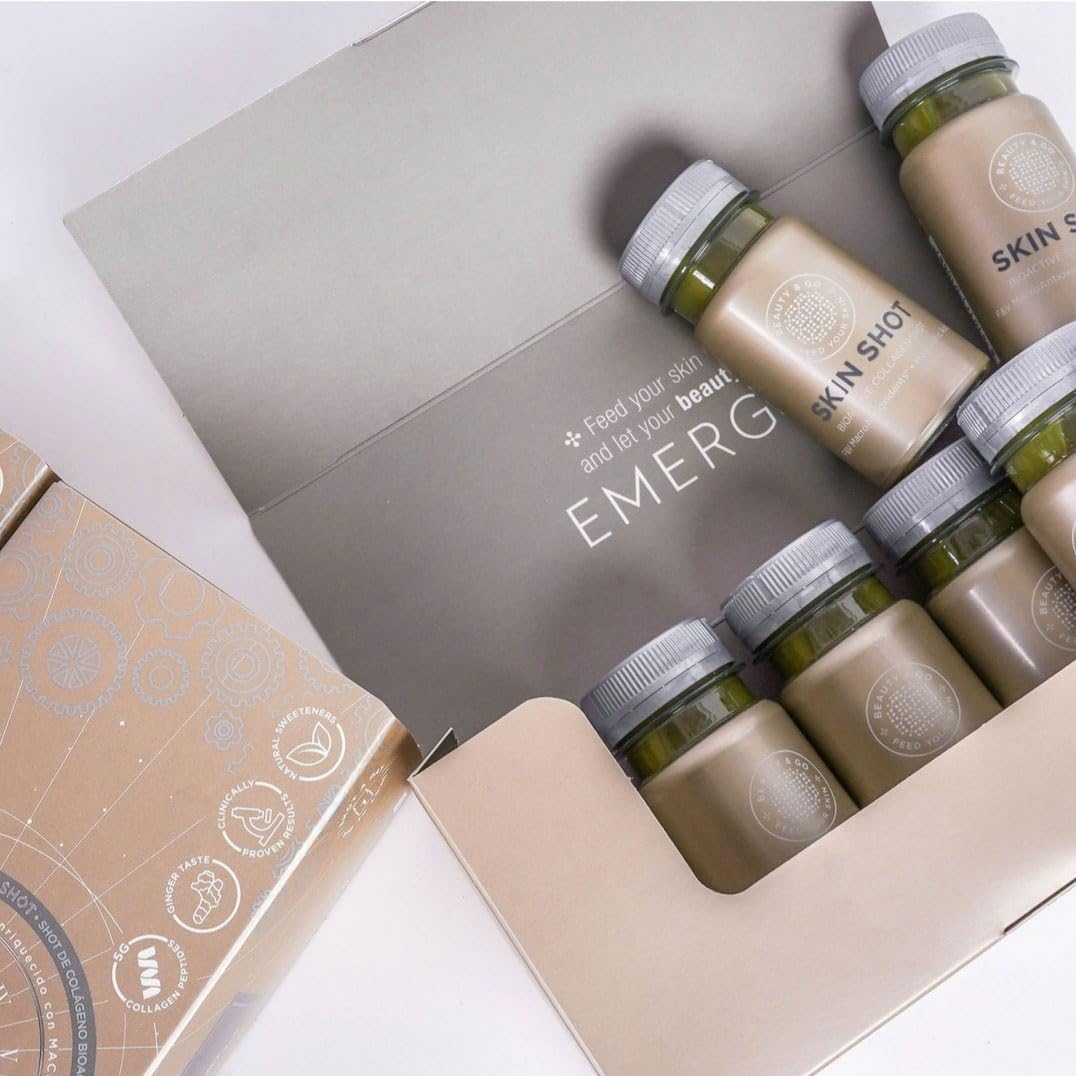 Beauty&Go Skin Shot 30-Day Treatment - Liquid Collagen Supplement - Anti-Ageing Beauty Drink - Collagen 5000mg, Hyaluronic Acid, Biotin - 30 Bottles x 100ml - Vitamins & Antioxidants