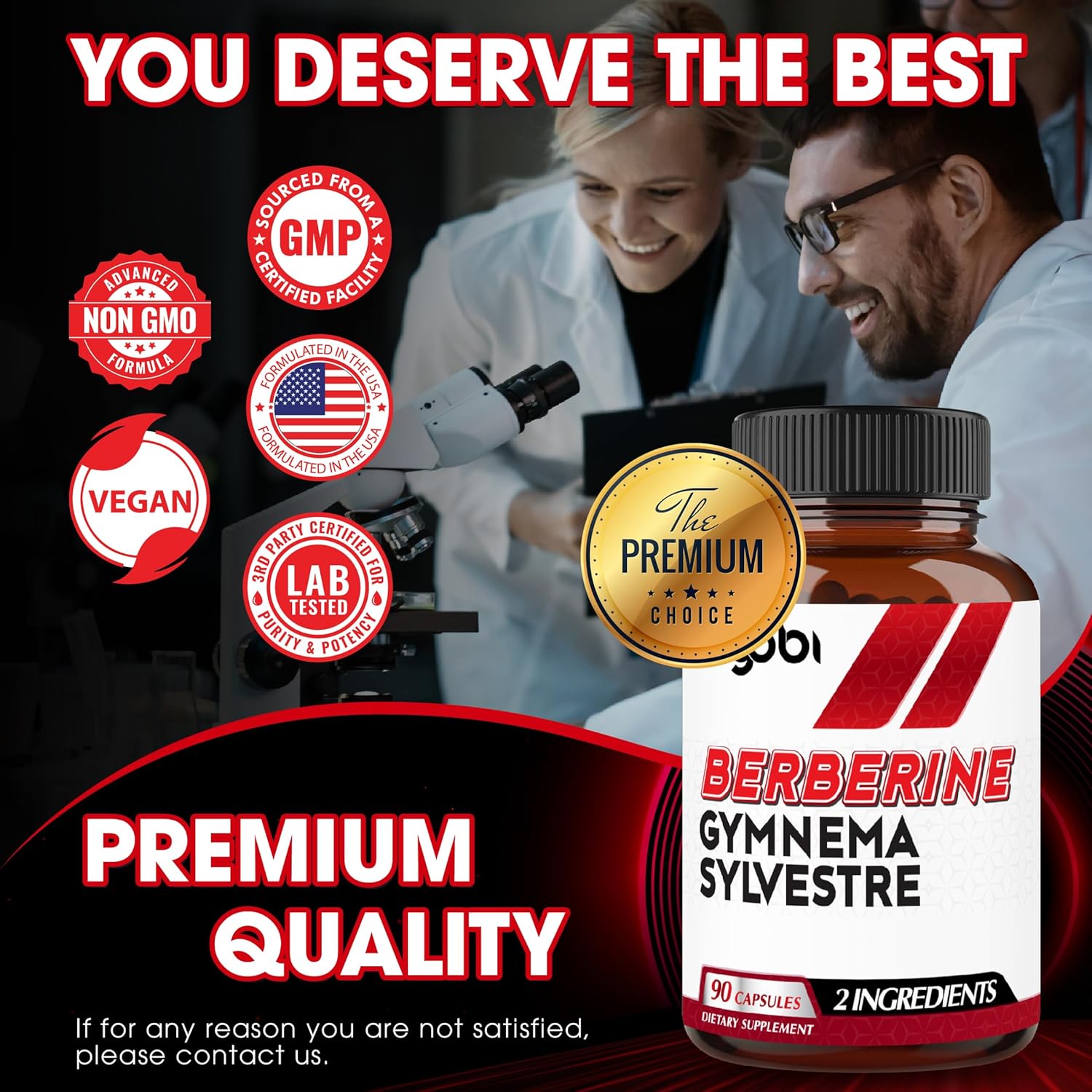 Berberine 500mg Supplements with Gymnema Sylvestre - Immune, Circulation, Digestive & Energy Support - 90 Capsules