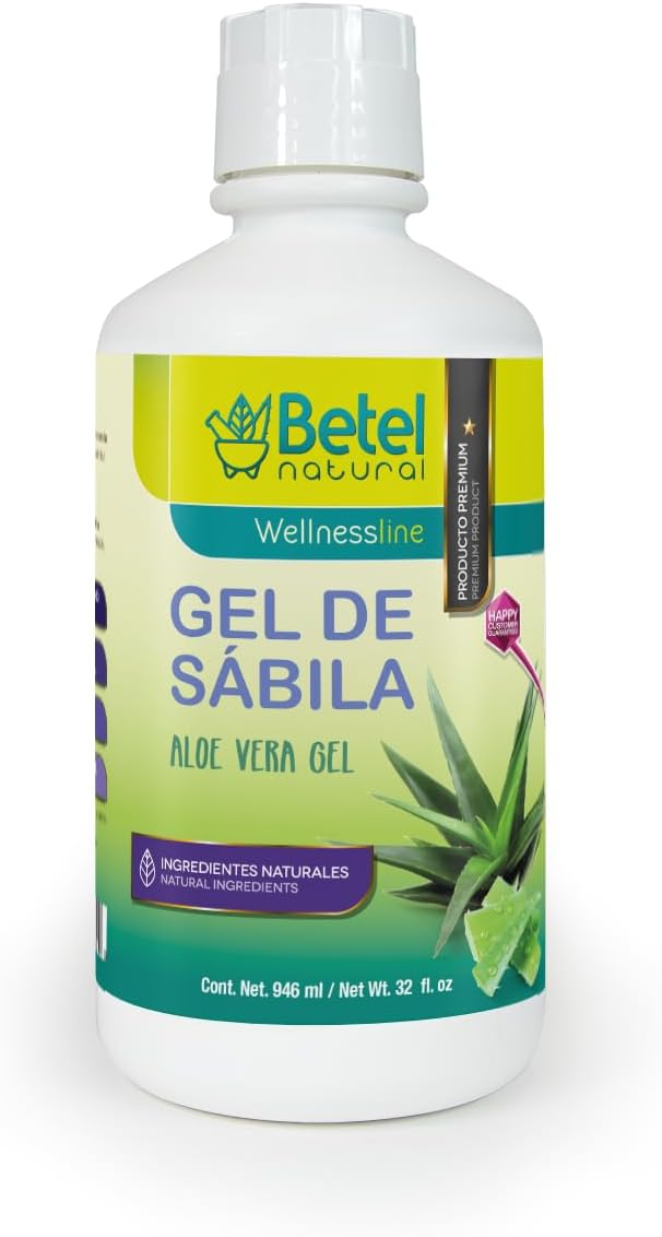 Betel Natural Aloe Vera Gel - Premium Gastric Support - 32 Oz Bottle