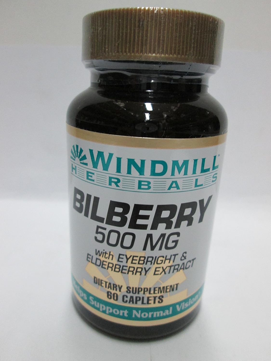 Bilberry 500mg Capsules for Vision Support - 60 Count by Windmill Healthcare