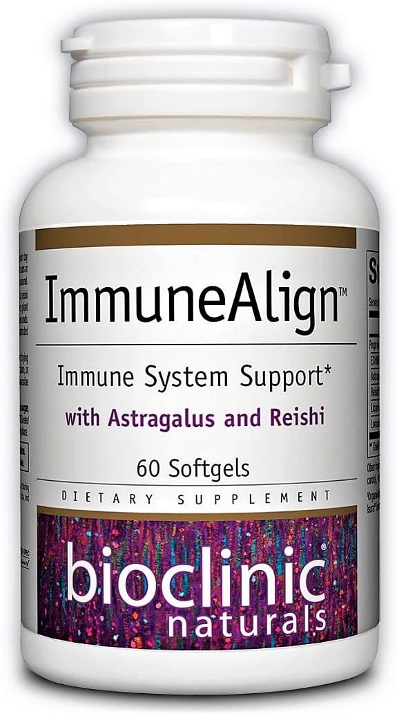 Bioclinic Naturals Immune Align Softgels - 60 Count with Astragalus and Reishi for Immune Support