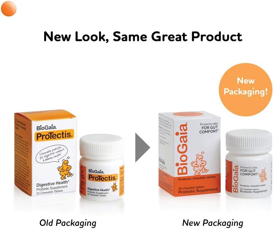 BioGaia Probiotic Chewable Tablets - Pack of 6, 30 Tablets per Pack