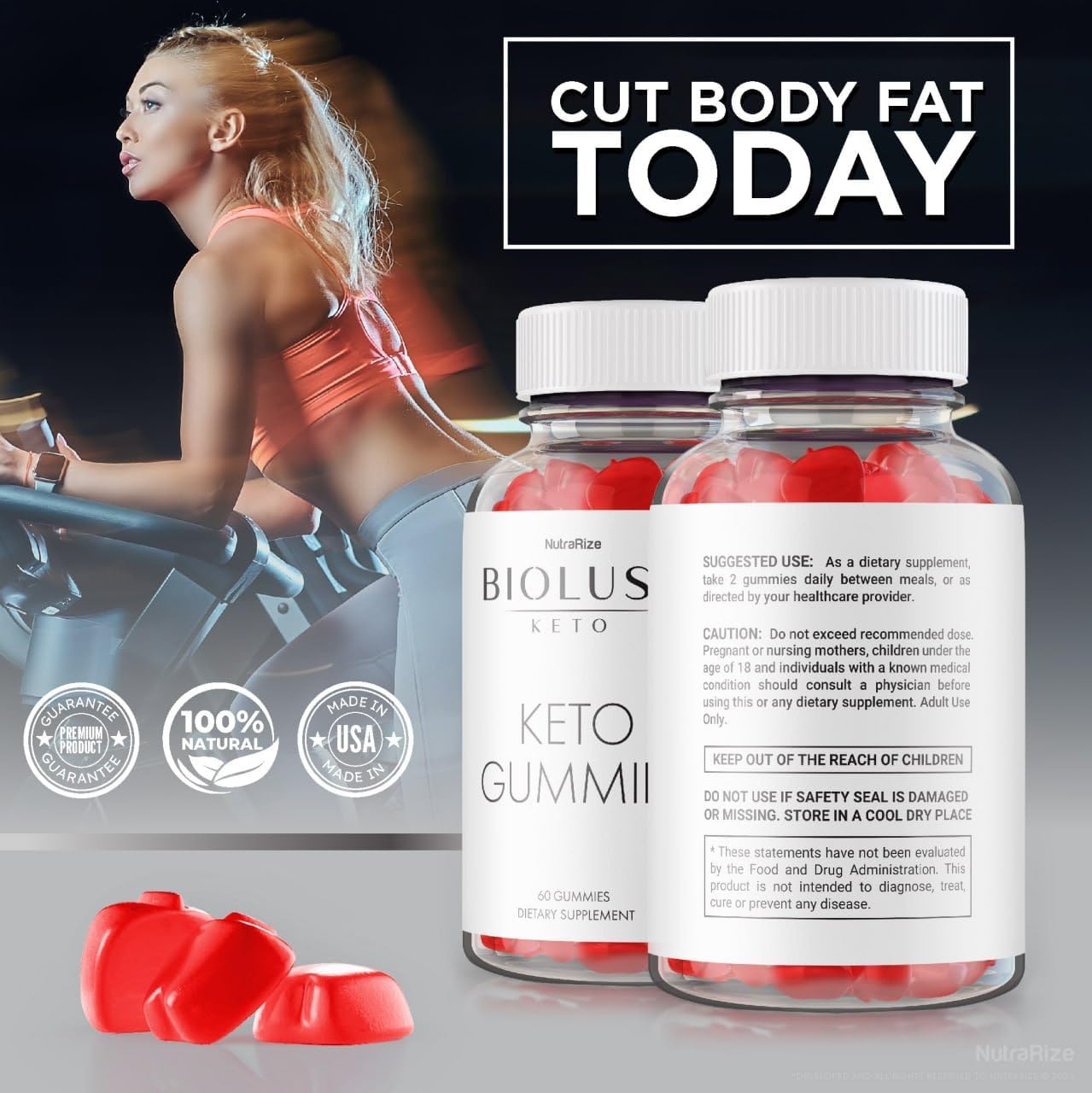 Biolush Keto ACV Gummies - Maximum Strength  Slimming Formula  Supplement with Keto and ACV - 60 Gummies for Advanced Results