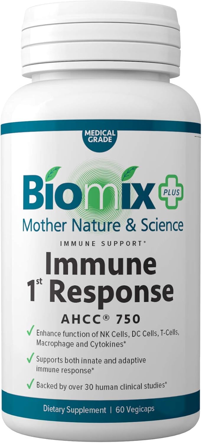 Biomix Immune Support Supplement AHCC 750-60 Capsules - Boost Your Immune System Fast!