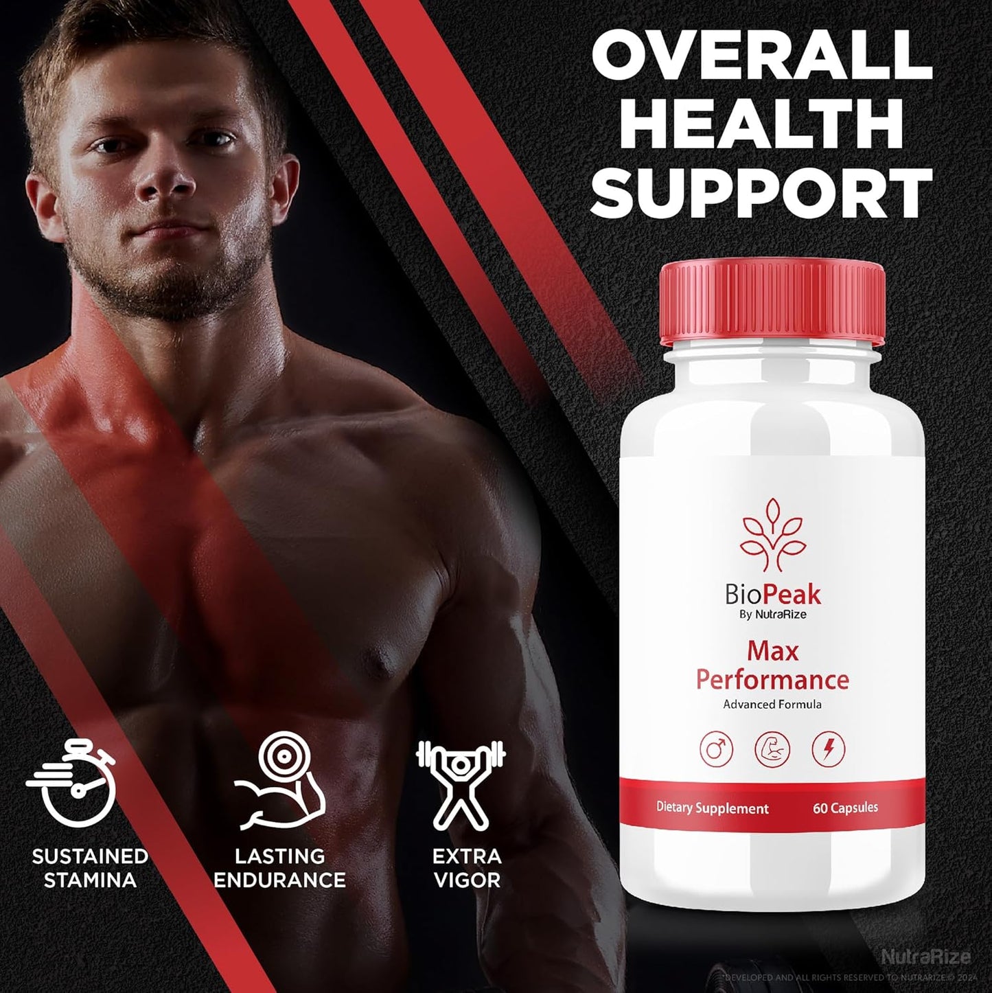 Biopeak Male Enhancement Pills (2 Pack) - Natural Supplement for Performance & Health - Official Reviews - 120 Capsules
