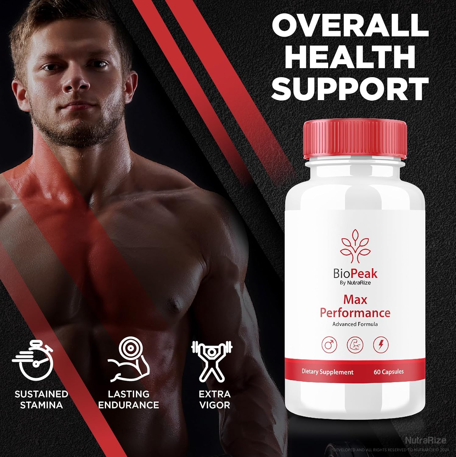 Biopeak Male Enhancement Pills (2 Pack) - Natural Supplement for Performance & Health - Official Reviews - 120 Capsules
