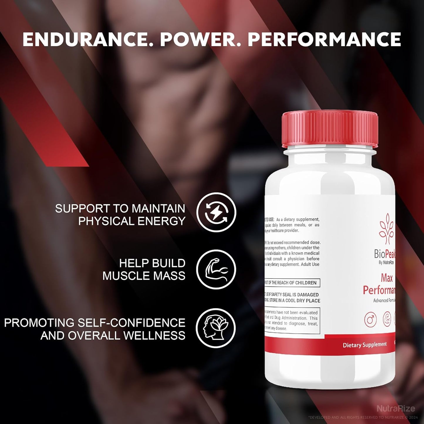 Biopeak Male Enhancement Pills (2 Pack) - Natural Supplement for Performance & Health - Official Reviews - 120 Capsules
