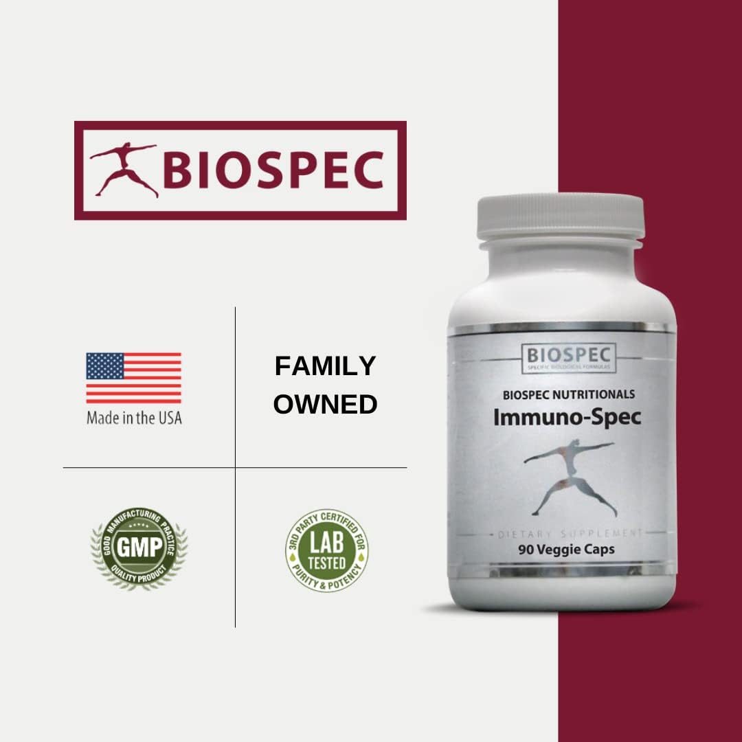 BIOSPEC NUTRITIONALS Immuno-Spec - Daily Immune Support with Essential Vitamins, Minerals, Quercetin, Elderberry, and Bromelain