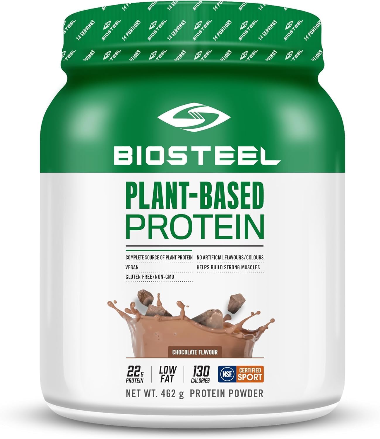BIOSTEEL Elite Plant-Based Recovery Vegan Protein Powder - Chocolate Flavor, 14 Servings, Gluten-Free - Brown Rice, Pea, & metabolism booster Protein