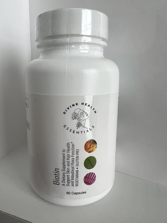 Biotin 2000 mcg Capsules for Skin, Hair, and Intestinal Health - Vegetarian and Gluten Free