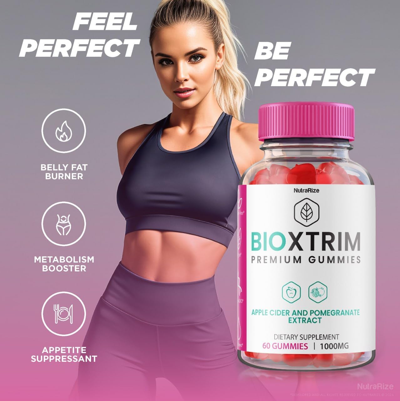 BioXtrim Keto ACV Gummies 3 Pack for Advanced  Slimming Formula  - Maximum Strength Supplement with Keto and ACV - 180 Gummies