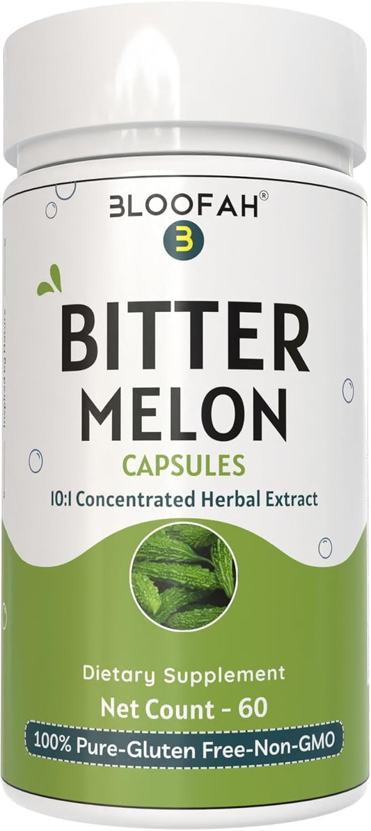 Bitter Melon Fruit Capsules 500mg | Momordica Charantia Extract | Pure & Potent Supplement | Non-GMO, Gluten-Free (60 Capsules)