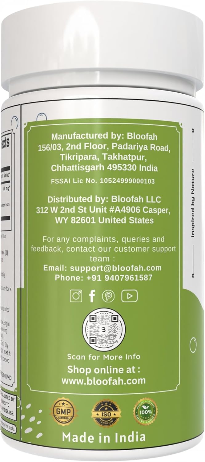 Bitter Melon Fruit Capsules 500mg | Momordica Charantia Extract | Pure & Potent Supplement | Non-GMO, Gluten-Free (60 Capsules)