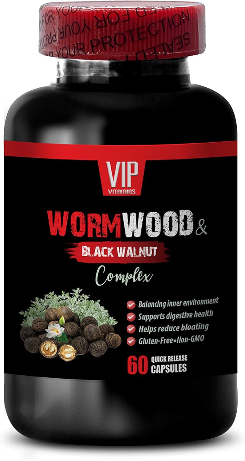 Black Walnut Wormwood Cloves Supplement - 1500 MG Complex, 2 Bottles (120 Capsules) VIP Supplements