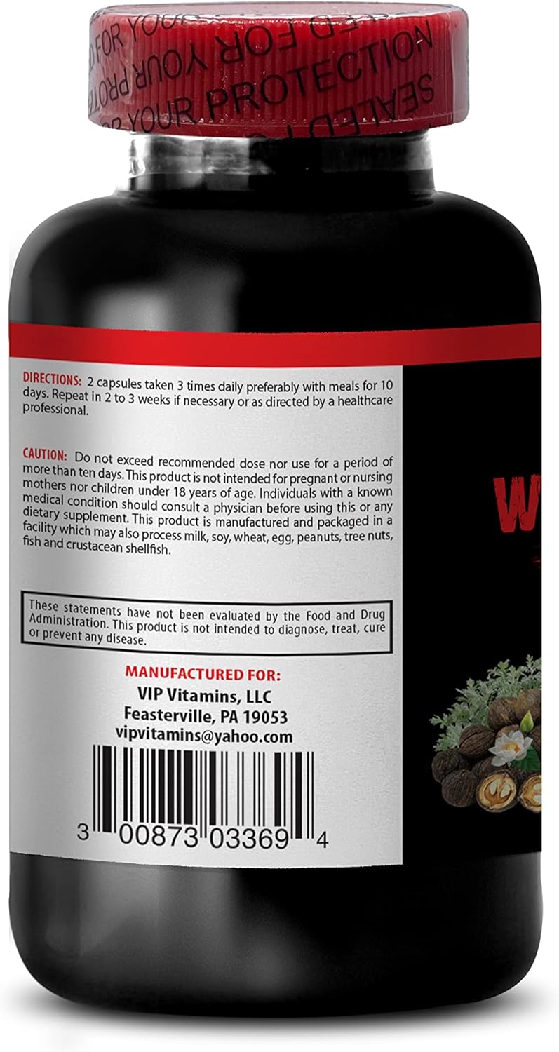 Black Walnut Wormwood Cloves Supplement - 1500 MG Complex, 2 Bottles (120 Capsules) VIP Supplements