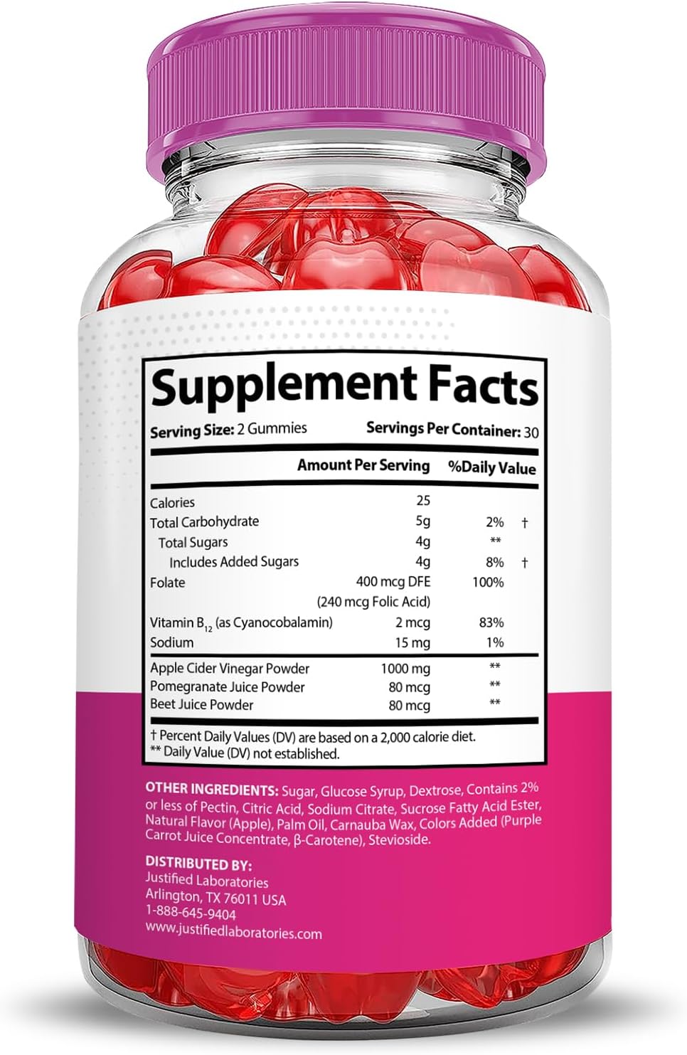 Bliss Keto ACV Gummies (5 Pack) - Advanced Formula 1000MG X 10 with Pomegranate Beet Juice Powder - B12 Vegan Non GMO - 300 Gummies