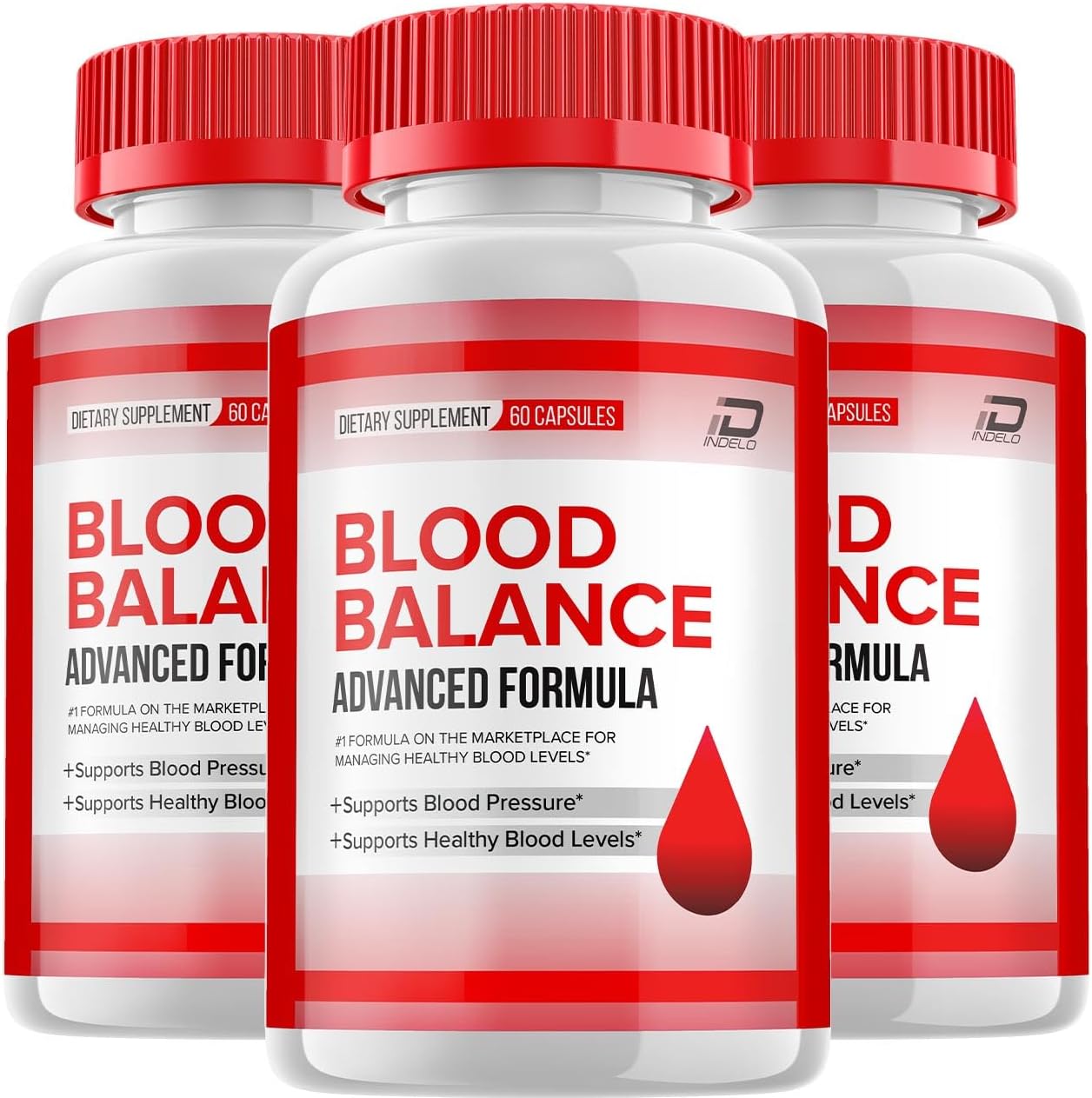 Blood Balance Capsules - Natural Formula for Healthy Levels (3 Pack, 180 Capsules)